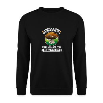 Sierra Blanca Peak Is On My List Hiking Camping - Unisex Pullover - Schwarz - Vorne - Alina (178cm) & Michal (187cm)