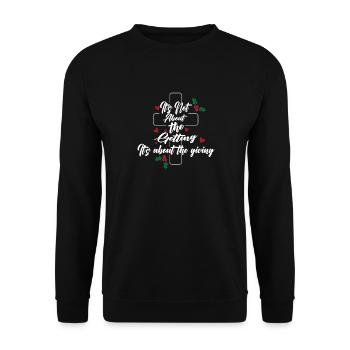 Il ne s’agit pas de donner - Sweat-shirt Unisexe - noir - Devant - Alina (178cm) & Michal (187cm)