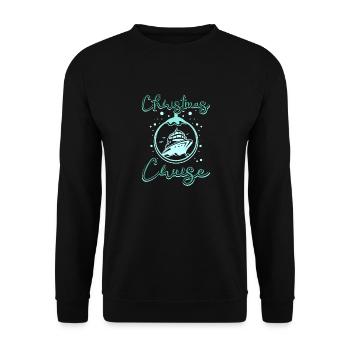 Christmas Holiday Xmas Cruise Ship - Unisex Sweatshirt - black - Front - Alina (178cm) & Michal (187cm)