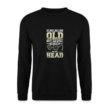 Old but the same in my head - Unisex Pullover - Schwarz - Vorne - Alina (178cm) & Michal (187cm)