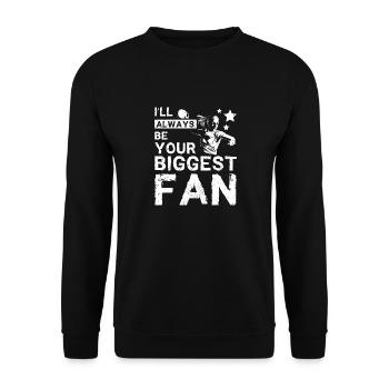I'll always be your biggest fan handball - Unisex Pullover - Schwarz - Vorne - Alina (178cm) & Michal (187cm)
