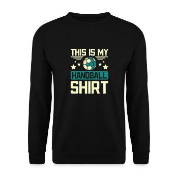 This is my handball - Unisex Pullover - Schwarz - Vorne - Alina (178cm) & Michal (187cm)