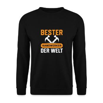Bester Handwerker der Welt Lustig Handwerk - Unisex Pullover - Schwarz - Vorne - Alina (178cm) & Michal (187cm)