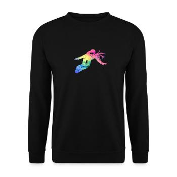 Boarder Girl Snowboarder Snowboard Ski Winter Sports - Unisex Sweatshirt - black - Front - Alina (178cm) & Michal (187cm)