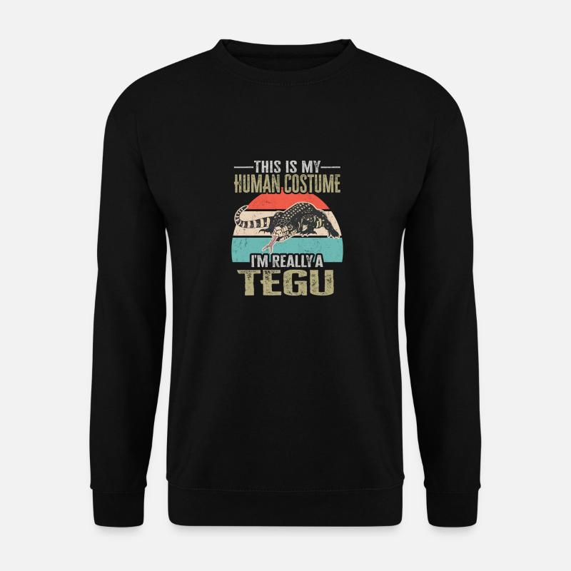 Tegu Lizard Reptile Herpetologist - Unisex Sweatshirt - black