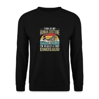 Tegu Eidechse Reptil Herpetologe - Unisex Pullover - Schwarz - Vorne - Alina (178cm) & Michal (187cm)