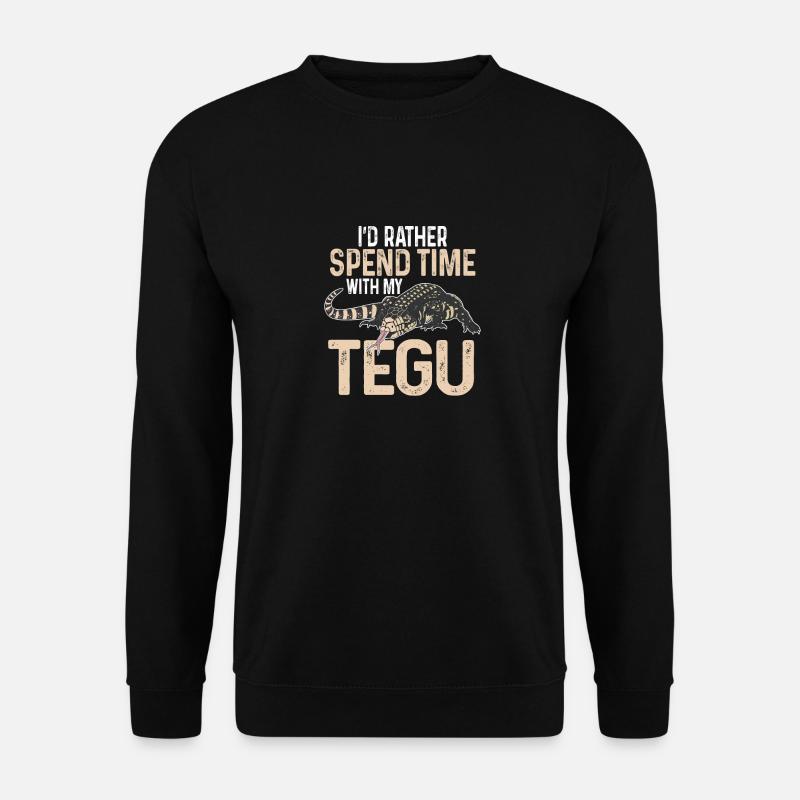 Tegu Lizard Reptile Herpetologist - Unisex Sweatshirt - black
