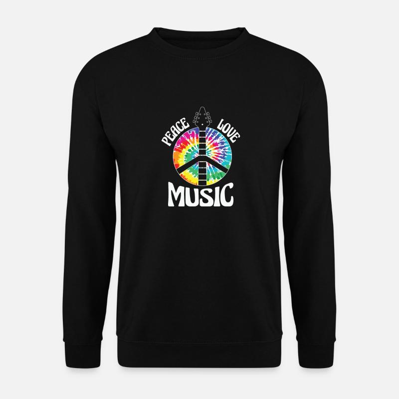 peace love music music is all i need - Unisex Pullover - Schwarz