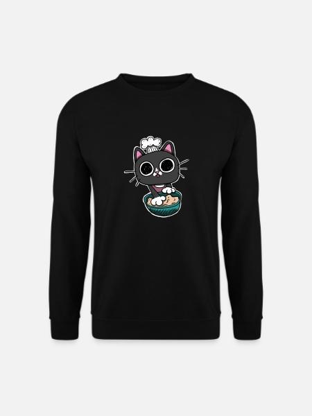 Kitty making Biscuits Cat Black - Unisex Sweatshirt - black