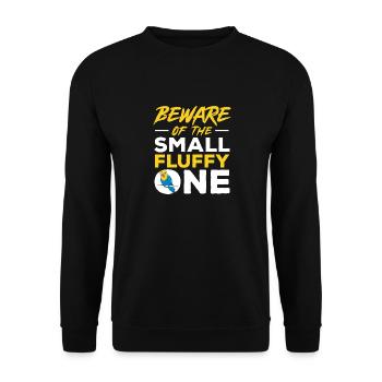 Budgerigar Parakeet Bird Pet Gift - Unisex Sweatshirt - black - Front - Alina (178cm) & Michal (187cm)