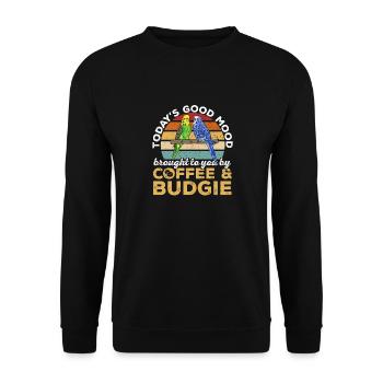 Budgerigar Perruche Oiseau Cadeau pour animaux de compagnie - Sweat-shirt Unisexe - noir - Devant - Alina (178cm) & Michal (187cm)