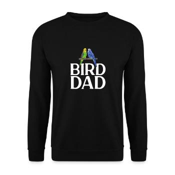 Wellensittich Sittich Vogel Haustier Geschenk - Unisex Pullover - Schwarz - Vorne - Alina (178cm) & Michal (187cm)