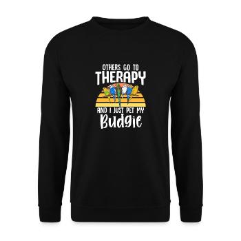 Budgerigar Perruche Oiseau Cadeau pour animaux de compagnie - Sweat-shirt Unisexe - noir - Devant - Alina (178cm) & Michal (187cm)