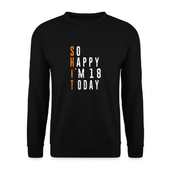 Cadeau du 18e anniversaire Cool Dicton - Sweat-shirt Unisexe - noir - Devant - Alina (178cm) & Michal (187cm)