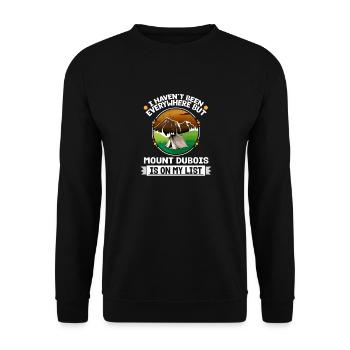 Mount Dubois Is On My List Hiking Camping Hiker - Unisex Sweatshirt - black - Front - Alina (178cm) & Michal (187cm)