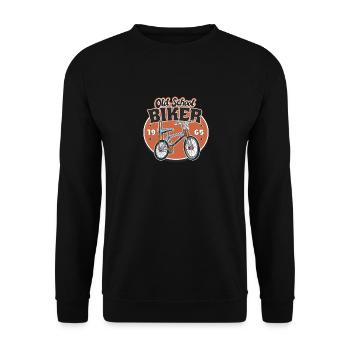 Old School Biker 1965. 58. Geburtstag - Unisex Pullover - Schwarz - Vorne - Alina (178cm) & Michal (187cm)
