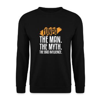 Funpa Definition Der Mann Der Mythos Der - Unisex Pullover - Schwarz - Vorne - Alina (178cm) & Michal (187cm)
