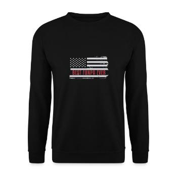 Bester Funpa Aller Zeiten Opa Daddy Vatertag - Unisex Pullover - Schwarz - Vorne - Alina (178cm) & Michal (187cm)