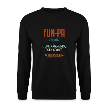 Funpa Definition Wie Ein Opa Nur Kühler - Unisex Pullover - Schwarz - Vorne - Alina (178cm) & Michal (187cm)