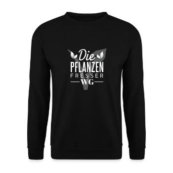 Die Pflanzenfresser-WG - Unisex Pullover - Schwarz - Vorne - Alina (178cm) & Michal (187cm)