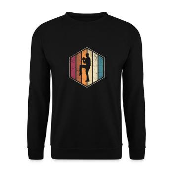 Lanceur de baseball Lanceur Closer Relief Softball L - Sweat-shirt Unisexe - noir - Devant - Alina (178cm) & Michal (187cm)