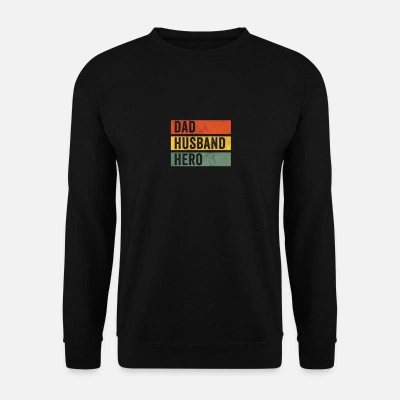 Papa Husband Hero - Unisex Sweatshirt - black