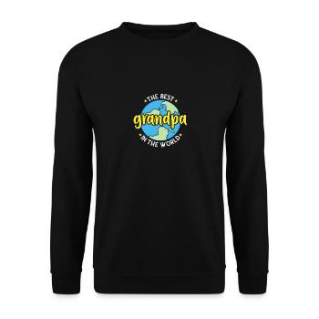 The best grandfather in the world - Grandpa Man Father's Day - Unisex Sweatshirt - black - Front - Alina (178cm) & Michal (187cm)
