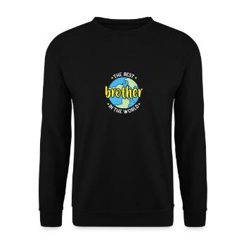 The Best Brother in the World - Young Man Father's Day - Unisex Sweatshirt - black - Front - Alina (178cm) & Michal (187cm)