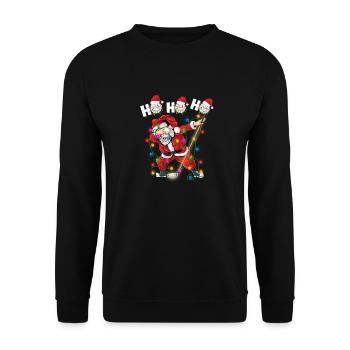 Dabbing Santa Claus Weihnachten Lustiger Golfer Santa G - Unisex Pullover - Schwarz - Vorne - Alina (178cm) & Michal (187cm)