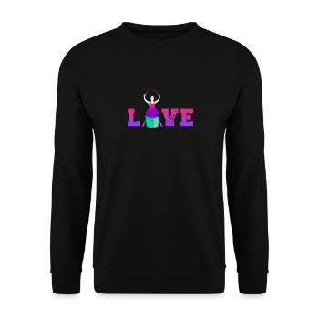 Cardio Drumming Love Gym Workout Fitness Class - Unisex Sweatshirt - black - Front - Alina (178cm) & Michal (187cm)