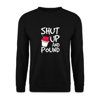 Shut Up Pound Cardio Drumming Fitness Class Workou - Unisex Sweatshirt - black - Front - Alina (178cm) & Michal (187cm)