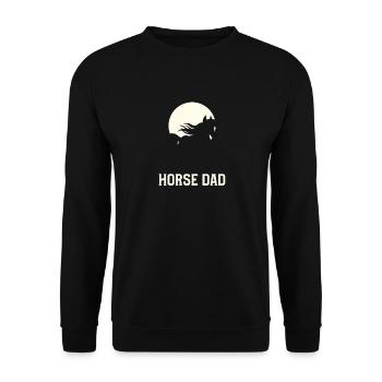 Pferd Papa Sie wiehern Ich zahle lustige Pferde - Unisex Pullover - Schwarz - Vorne - Alina (178cm) & Michal (187cm)