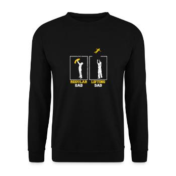 Funny Weightlifting Father Workout Fitness Gym Lif - Unisex Sweatshirt - black - Front - Alina (178cm) & Michal (187cm)