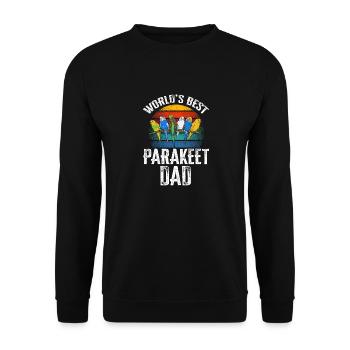 Budgerigar Perruche Oiseau Cadeau pour animaux de compagnie - Sweat-shirt Unisexe - noir - Devant - Alina (178cm) & Michal (187cm)