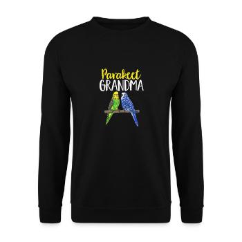Budgerigar Perruche Oiseau Cadeau pour animaux de compagnie - Sweat-shirt Unisexe - noir - Devant - Alina (178cm) & Michal (187cm)