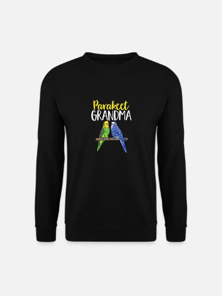 Budgerigar Parakeet Bird Pet Gift - Unisex Sweatshirt - black