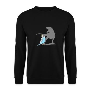 Budgerigar Perruche Oiseau Cadeau pour animaux de compagnie - Sweat-shirt Unisexe - noir - Devant - Alina (178cm) & Michal (187cm)