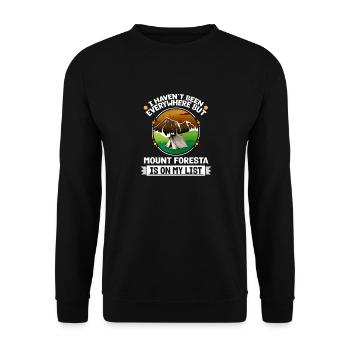 Le mont Foresta est sur ma liste Randonner Camping Randonneur - Sweat-shirt Unisexe - noir - Devant - Alina (178cm) & Michal (187cm)