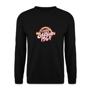Limited Edition 1964 Vintage - Unisex Pullover - Schwarz - Vorne - Alina (178cm) & Michal (187cm)