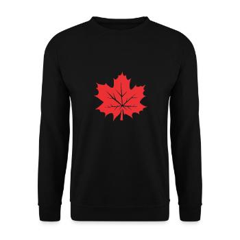 Leaf Maple Leaf Canada Tree - Unisex Sweatshirt - black - Front - Alina (178cm) & Michal (187cm)