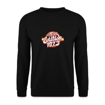Limited Edition 1973 Vintage - Unisex Pullover - Schwarz - Vorne - Alina (178cm) & Michal (187cm)