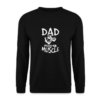 Funny Weightlifting Father Workout Gym Fitness Lif - Unisex Sweatshirt - black - Front - Alina (178cm) & Michal (187cm)