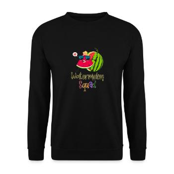 Watermelon Squad Slice Melon Fruits de vacances d’été - Sweat-shirt Unisexe - noir - Devant - Alina (178cm) & Michal (187cm)
