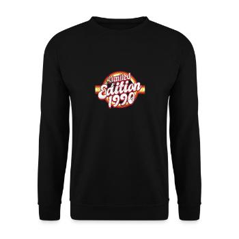 Limited Edition 1990 Vintage - Unisex Pullover - Schwarz - Vorne - Alina (178cm) & Michal (187cm)