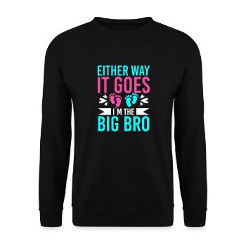 Quoi qu’il en soit, ça se passe dans la naissance du grand frère - Sweat-shirt Unisexe - noir - Devant - Alina (178cm) & Michal (187cm)