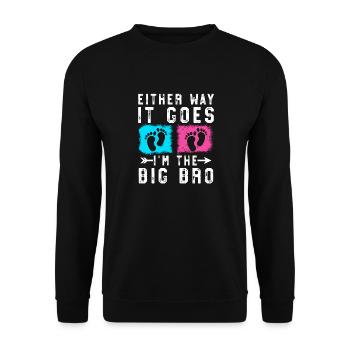 Quoi qu’il en soit, ça se passe dans la naissance du grand frère - Sweat-shirt Unisexe - noir - Devant - Alina (178cm) & Michal (187cm)