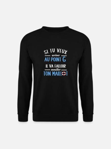 Blague de couple point G - Sweat-shirt Unisexe - noir
