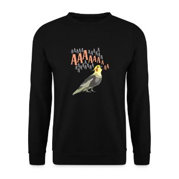 Cockatiel Cockatiel Cockatoo Perroquet Oiseau Cadeau - Sweat-shirt Unisexe - noir - Devant - Alina (178cm) & Michal (187cm)