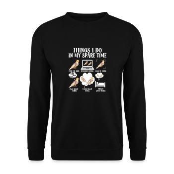 Calopsitte Cacatoès Perroquet Oiseau Cadeau - Sweat-shirt Unisexe - noir - Devant - Alina (178cm) & Michal (187cm)