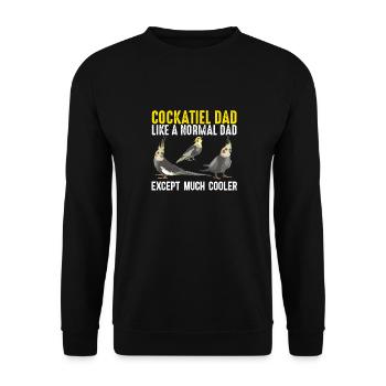 Cockatiel Cockatiel Cockatoo Perroquet Oiseau Cadeau - Sweat-shirt Unisexe - noir - Devant - Alina (178cm) & Michal (187cm)